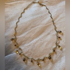 Elegant Gold and Brown Women's Necklace